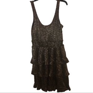 H&M Gliterry Gold Sleeveless Dress